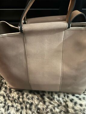 Hermes Cabag in Etoupe Toile Canavs and Leather Bag - Discontinued - Authentic
